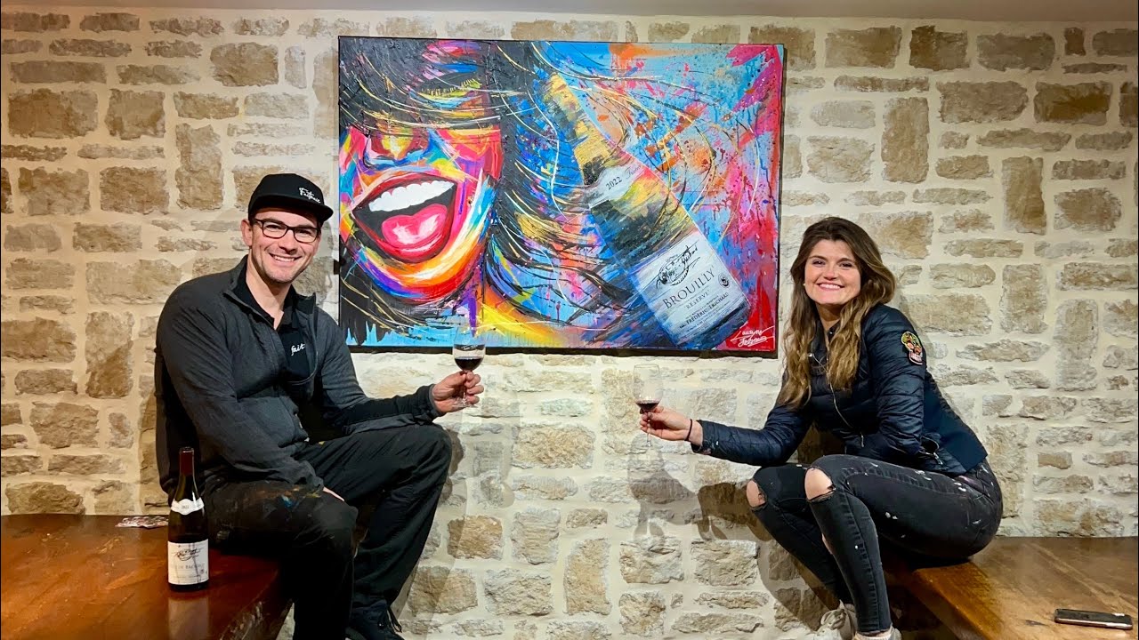SUNNY WINTER | Live Art | Wine Painting in Beaujolais with Two Lyon Artists