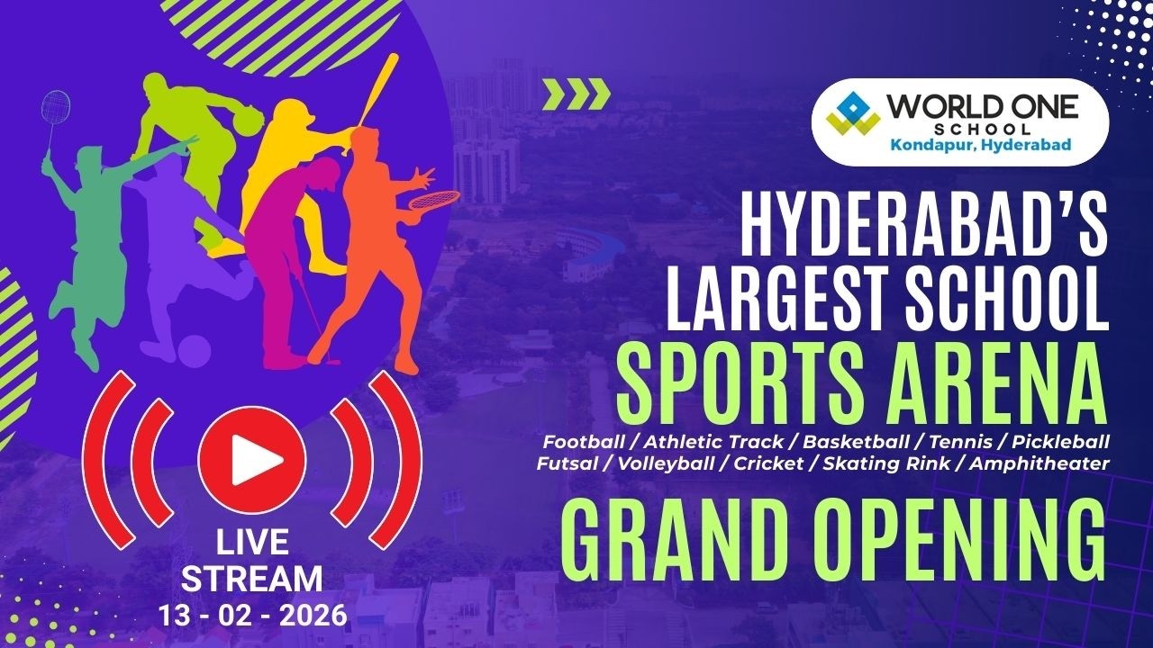 Grand Opening | Hyderabad’s Largest School Sports Arena | World One School Kondapur