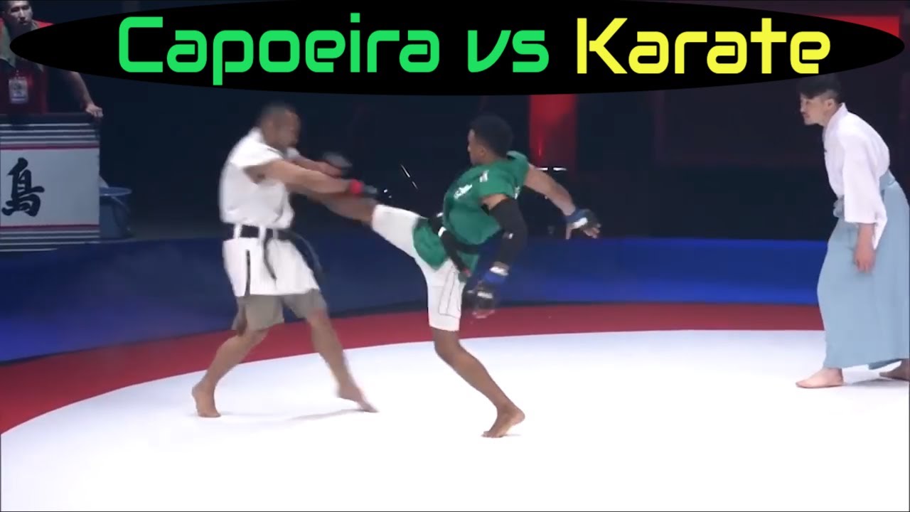 Два потрясающих матча капоэйра против каратэ
