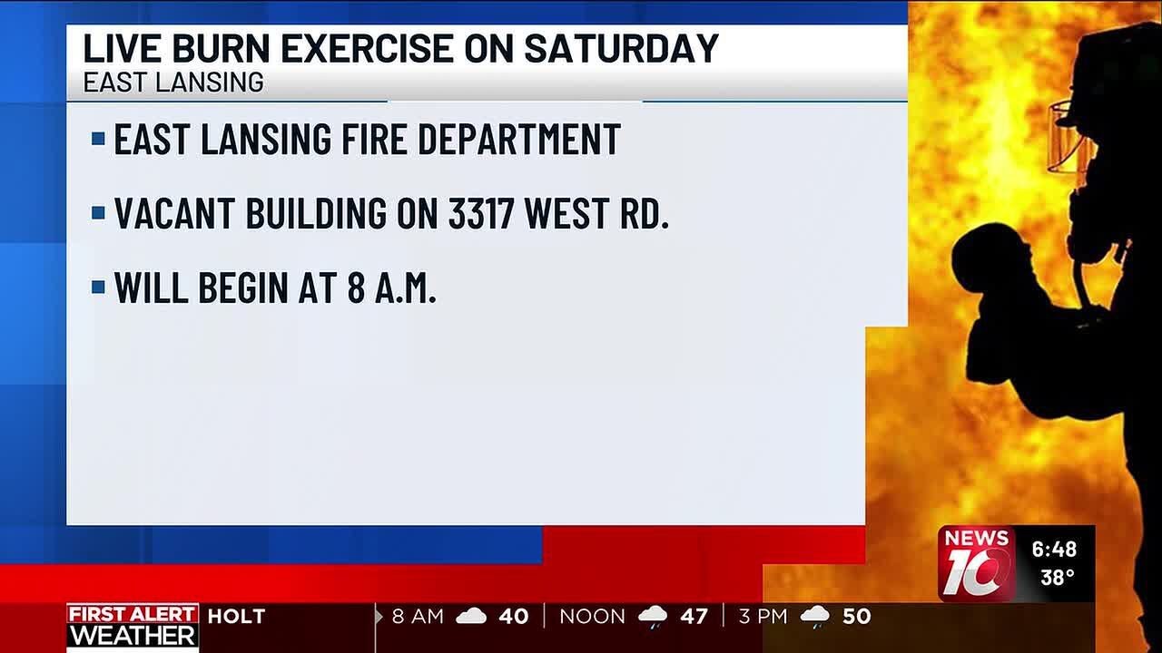 East Lansing Fire Department to conduct live burn training exercise