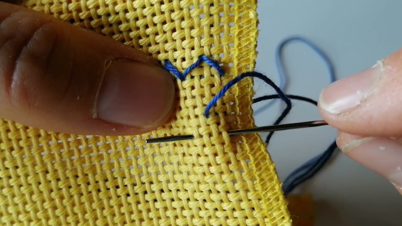 Gebundenes Sticken Zick-Zack-Stich