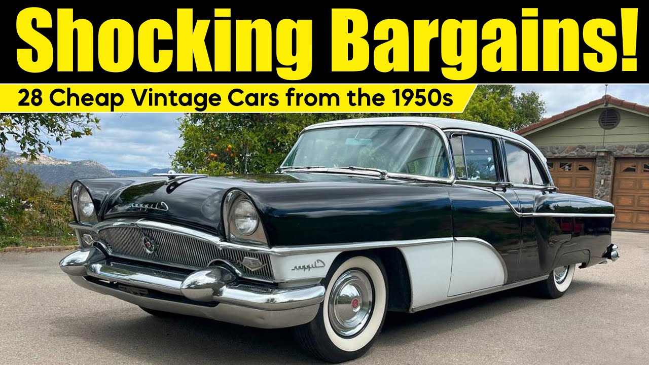 Shocking Bargains! 28 Cheap Vintage Cars from the 1950s Classic Cars for Sale.
