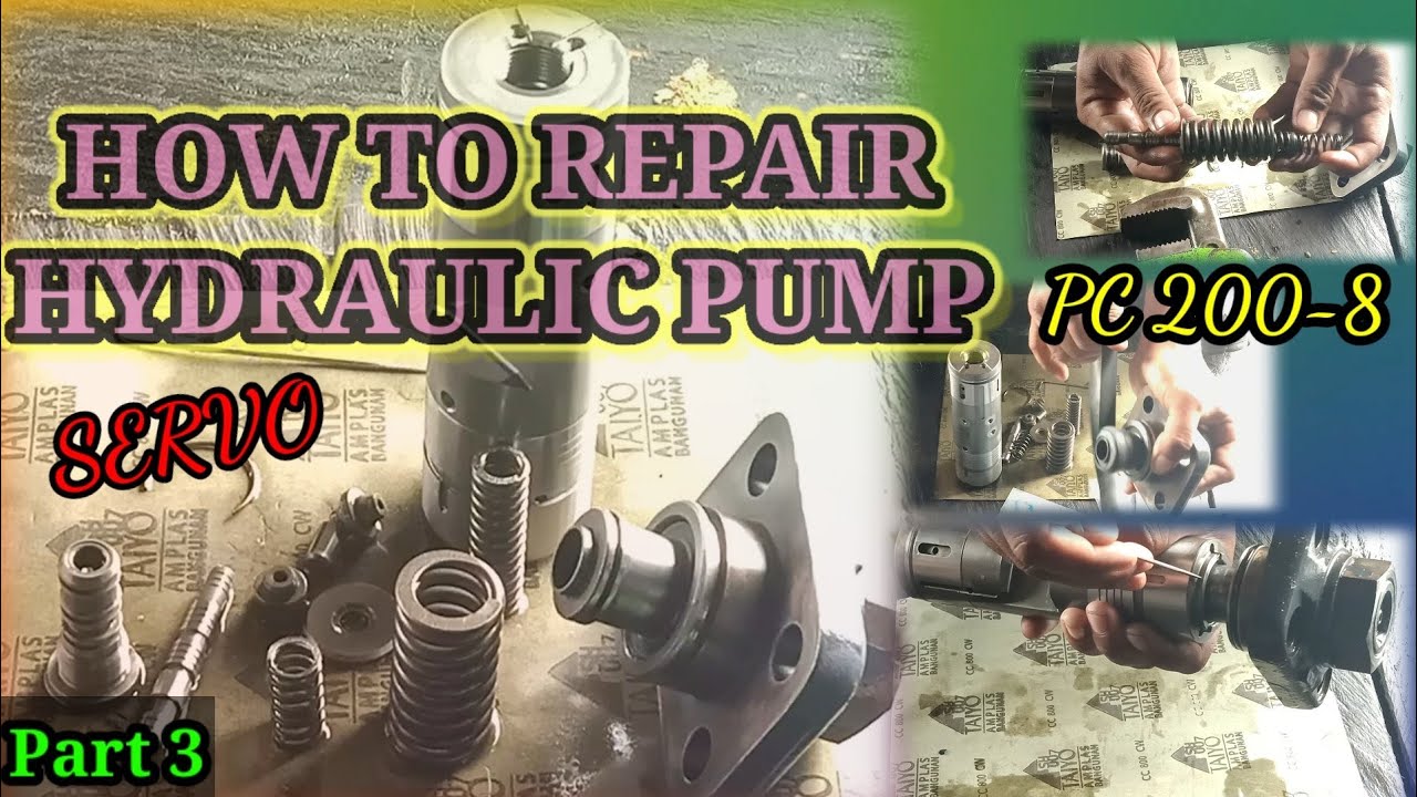 hydraulic pump| PC 200-8#pergantian seal servo.@Belajarmekanikpemula