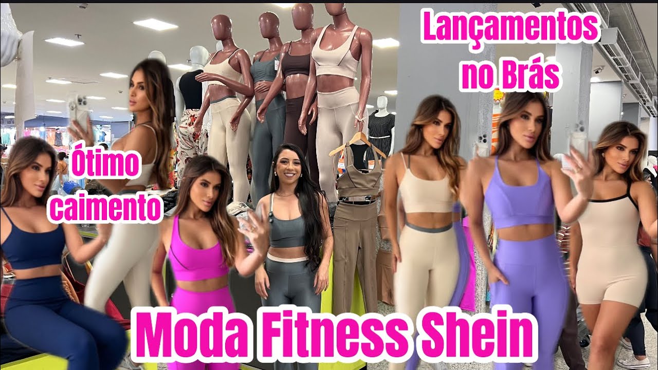 BRÁS MODA FITNESS 2025 - CONJUNTOS GRINGA SHEIN TENDÊNCIA - ROUPA ACADEMIA