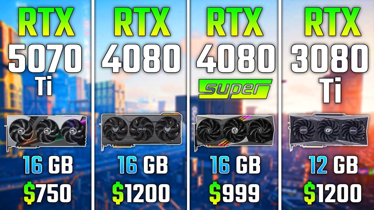 RTX 5070 Ti vs RTX 4080 vs RTX 4080 SUPER vs RTX 3080 Ti | Test in 7 Games