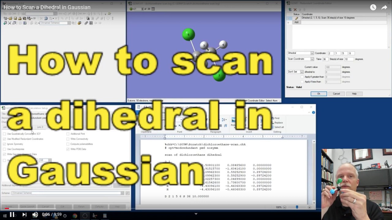 How to Scan a Dihedral in Gaussian