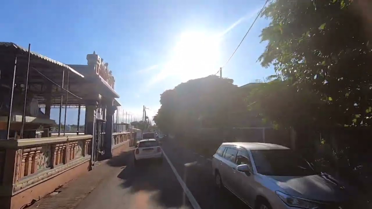 Cycling from G.R.N.W bridge to pointe aux sables beaches. Mauritius POV