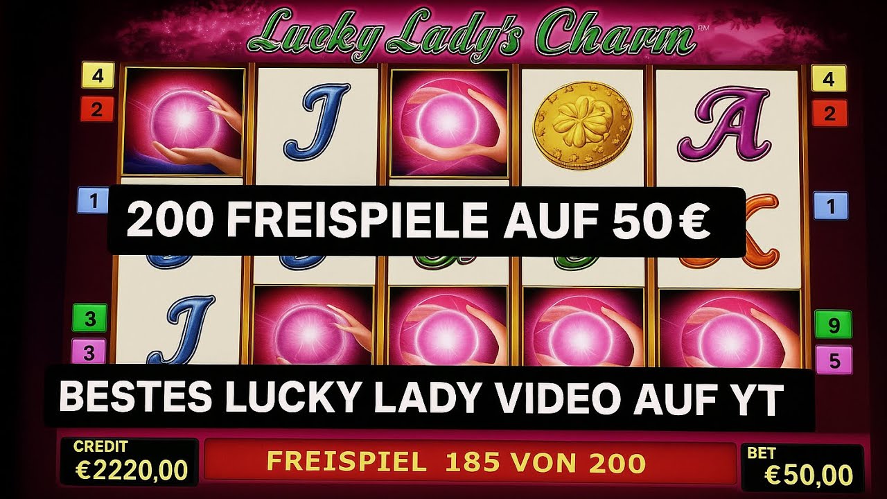 Bestes Lucky Ladys Charm Video auf YT 😎 200 FREISPIELE auf 50€  Spielothek Spielhalle