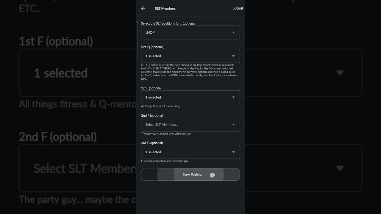 SLT Settings - F3 Nation Slack App