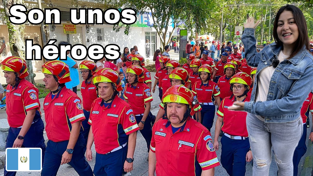 Desfile 68 ANIVERSARIO de BOMBEROS MUNICIPALES en CIUDAD de GUATEMALA 🇬🇹 | Celinaz El Salvador