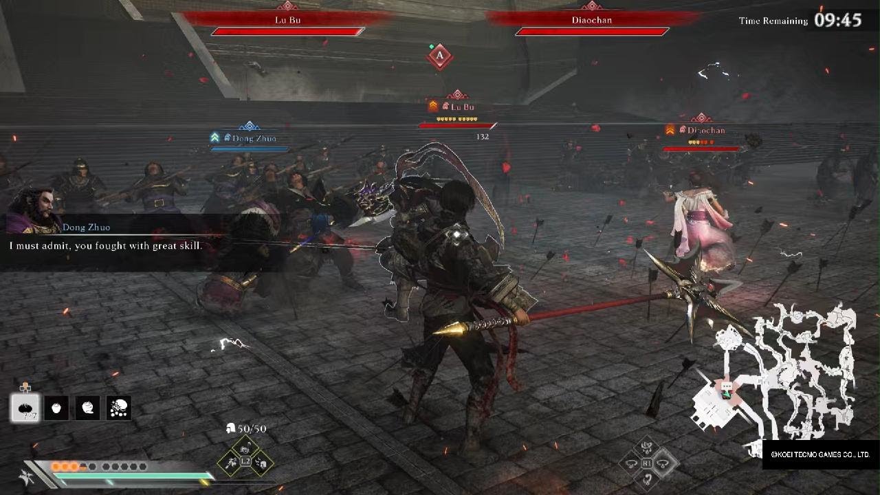 Dynasty Warriors Origins Visions of Four Heroes Lu Bu & Diaochan Boss Fight (Ultimate Difficult)