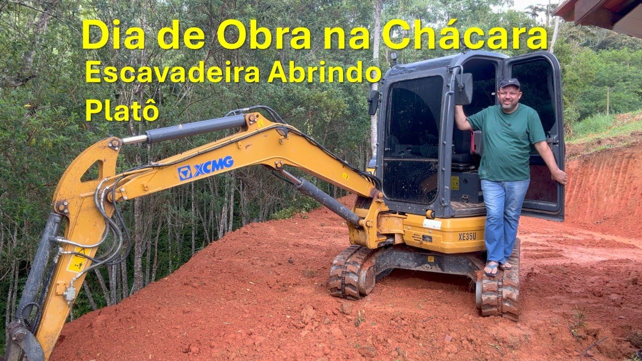 Escavadeira em Ação! Abrindo Platô Atrás da Casa | Chácara Família Praxedes