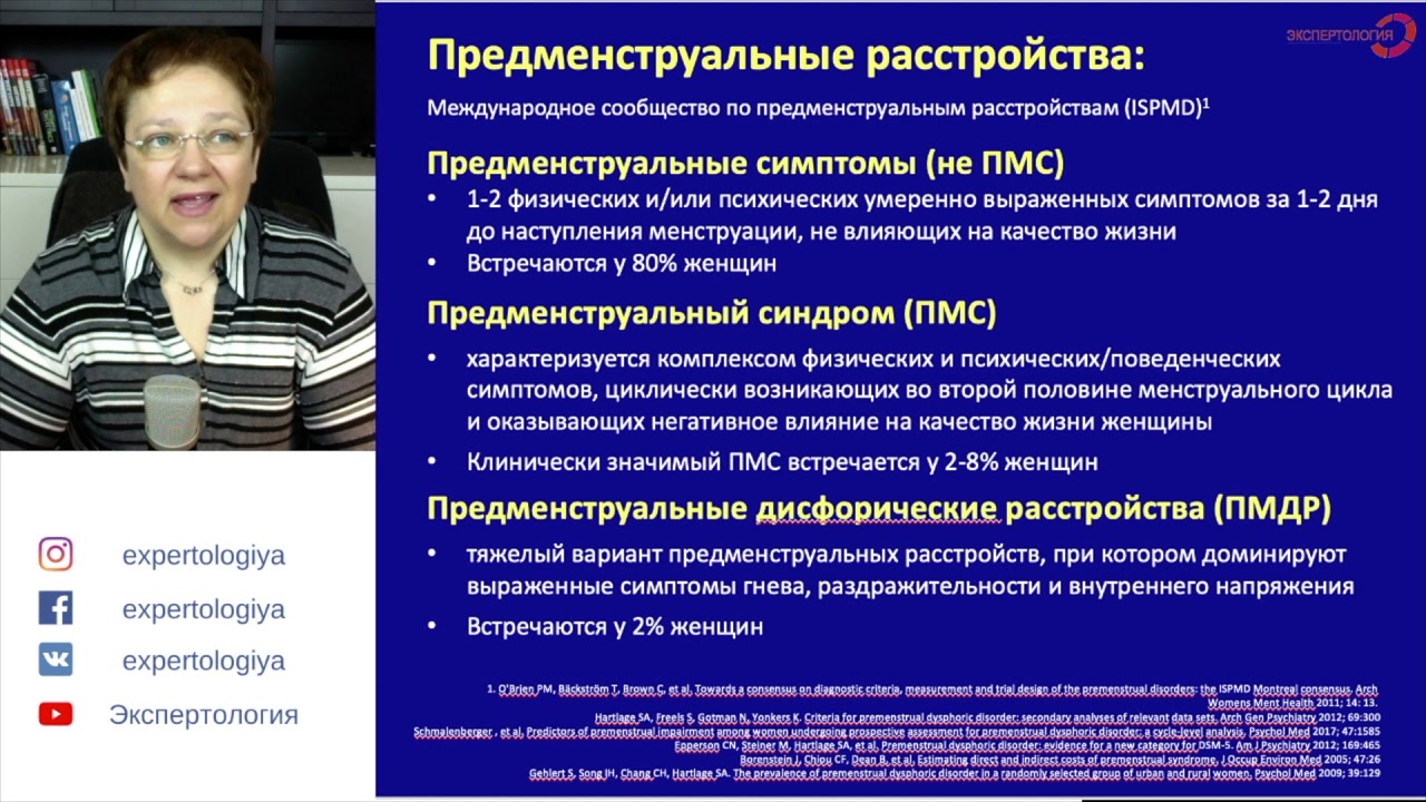 Экспертология | Предменструальные расстройства Пустотина О.А.
