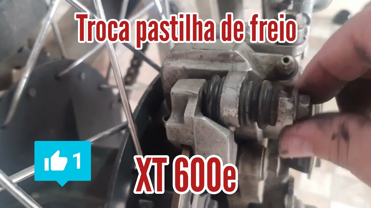 Troca pastilha de freio traseira XT600e