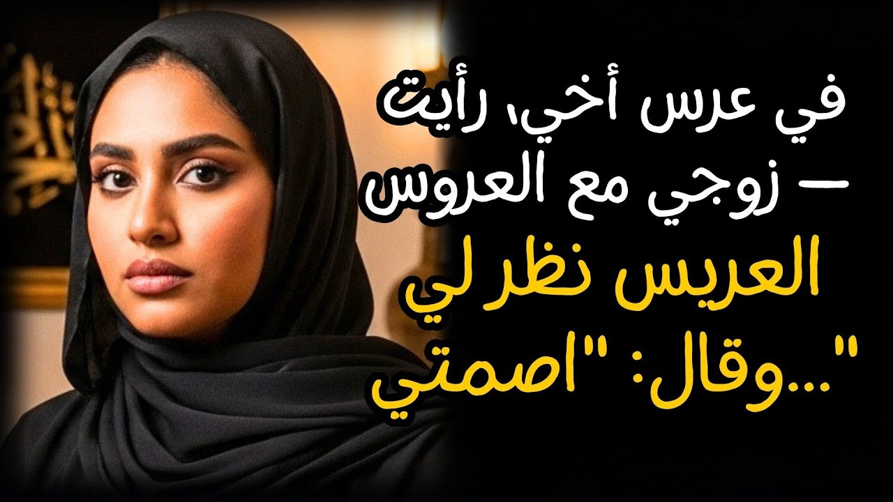 في زفاف أخي رأيت زوجي مع أختي — العريس نظر إلي وقال فقط: 