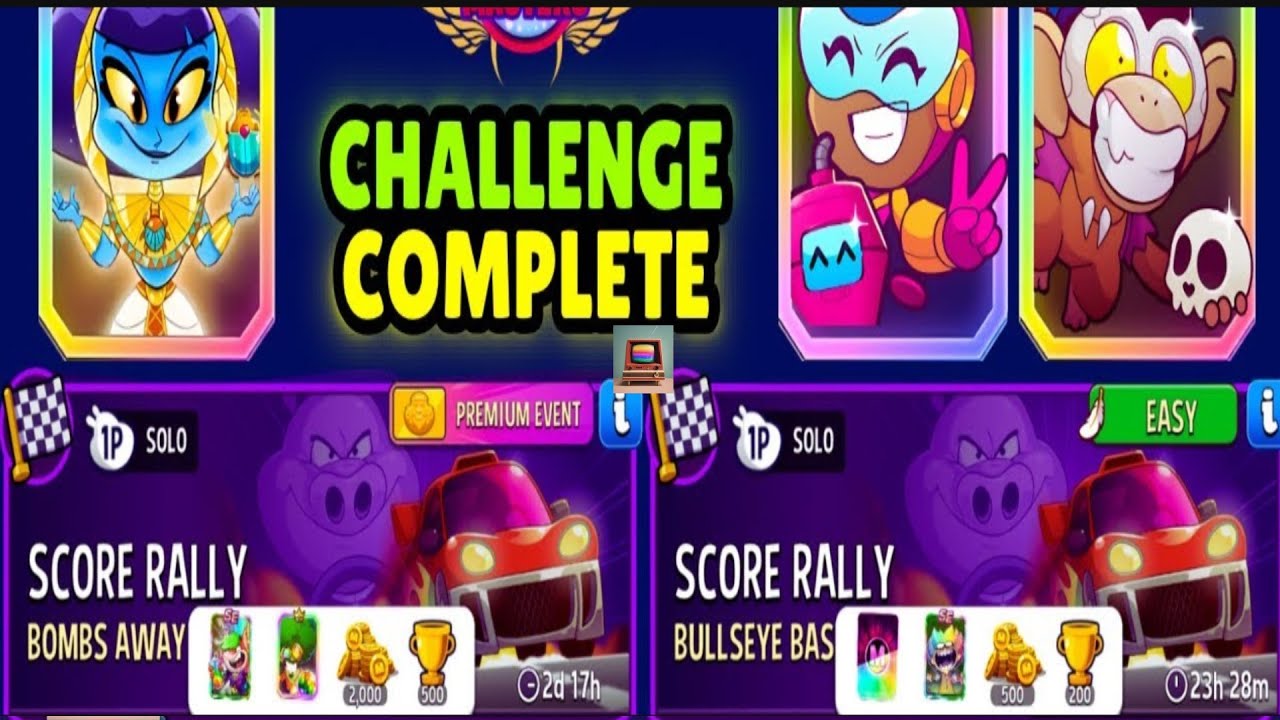 Solo Challenge x2  Score Rally  Bullseye Bash + Rainbow 1875p  Premium Bombs Away + Rainbow 2615p😍🔥
