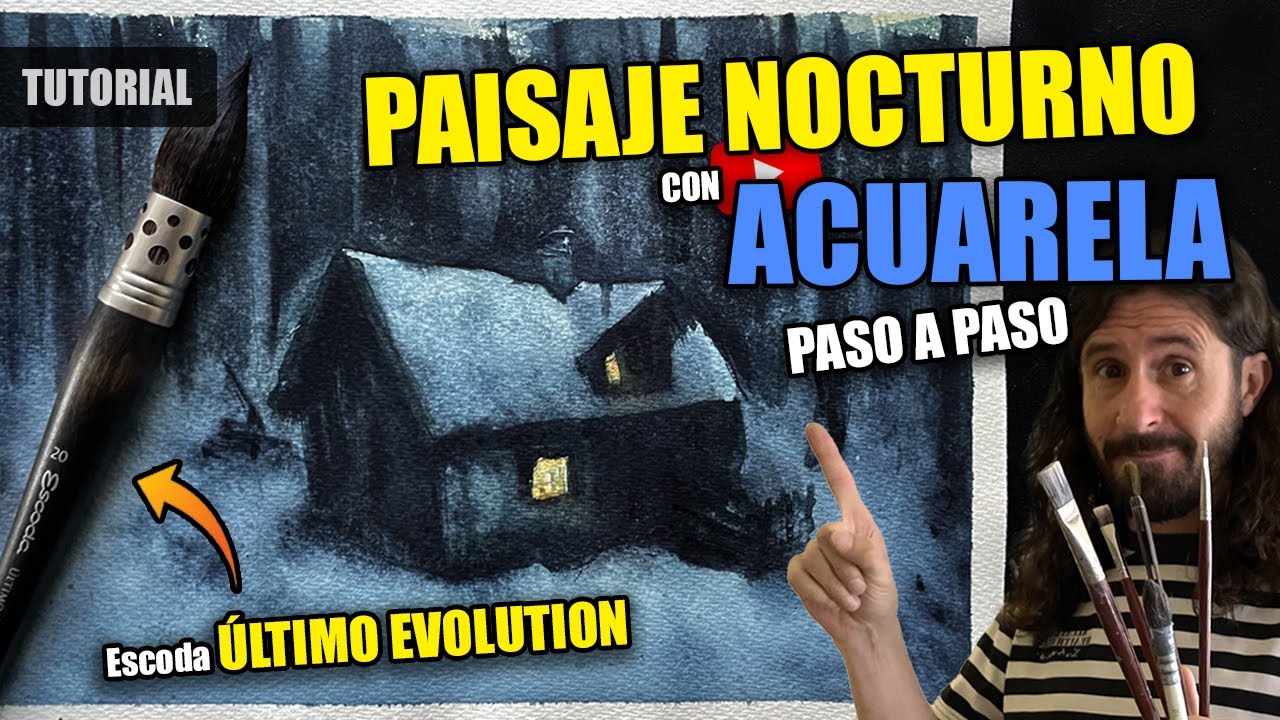 Tutorial PAISAJE con ACUARELA 🎨 PASO a PASO