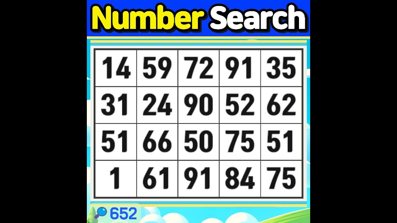 Number Search #652 Live your life at your own pace.【Match | brain game | puzzle 】