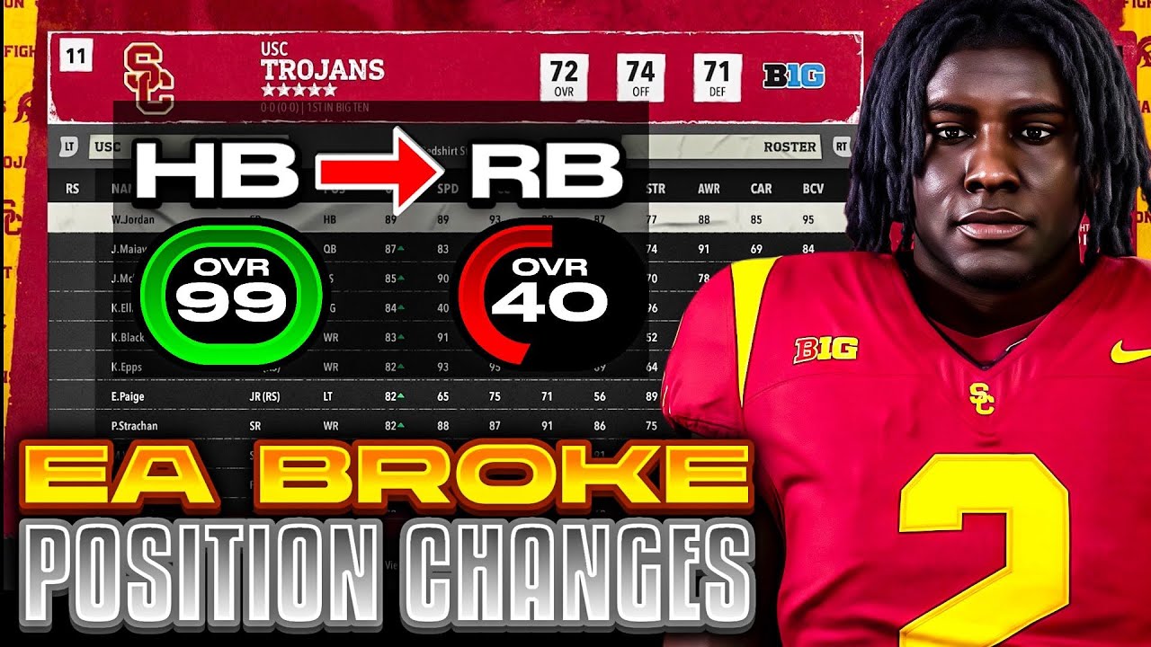 EA Completely Broke Position Changes in College Football 26 Dynasty