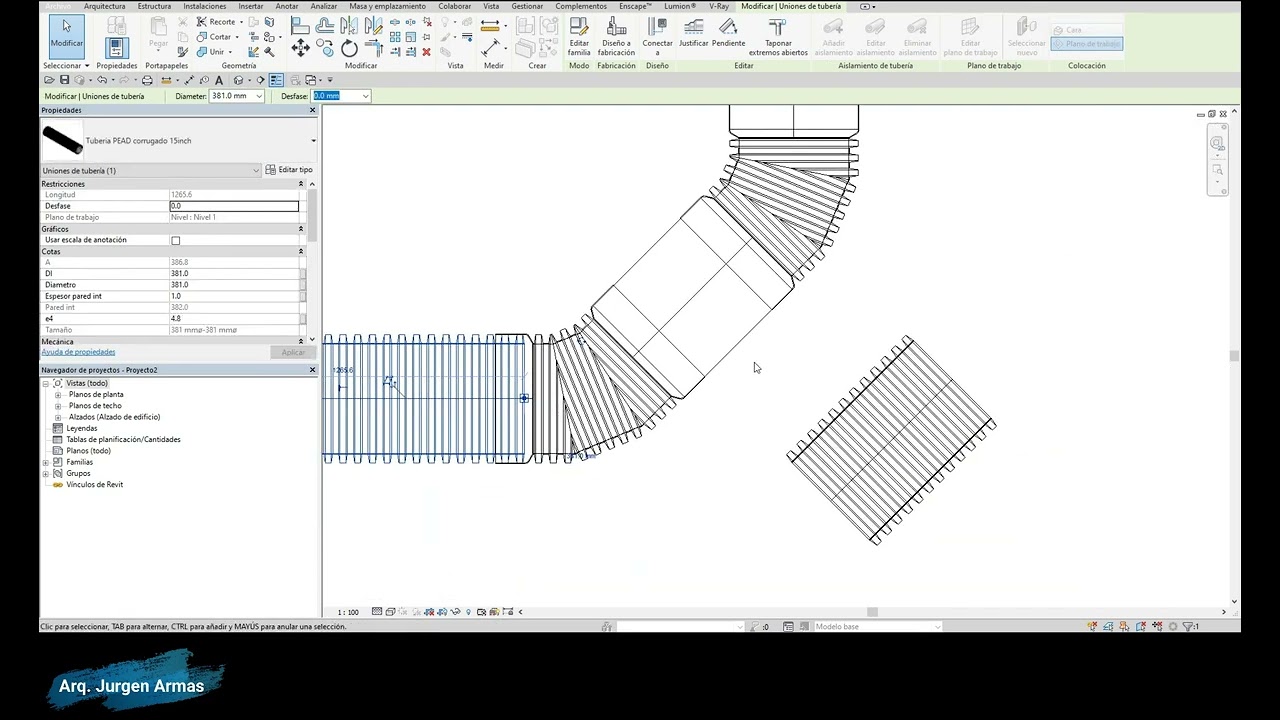 Revit: HDPE o PEAD Corrugado