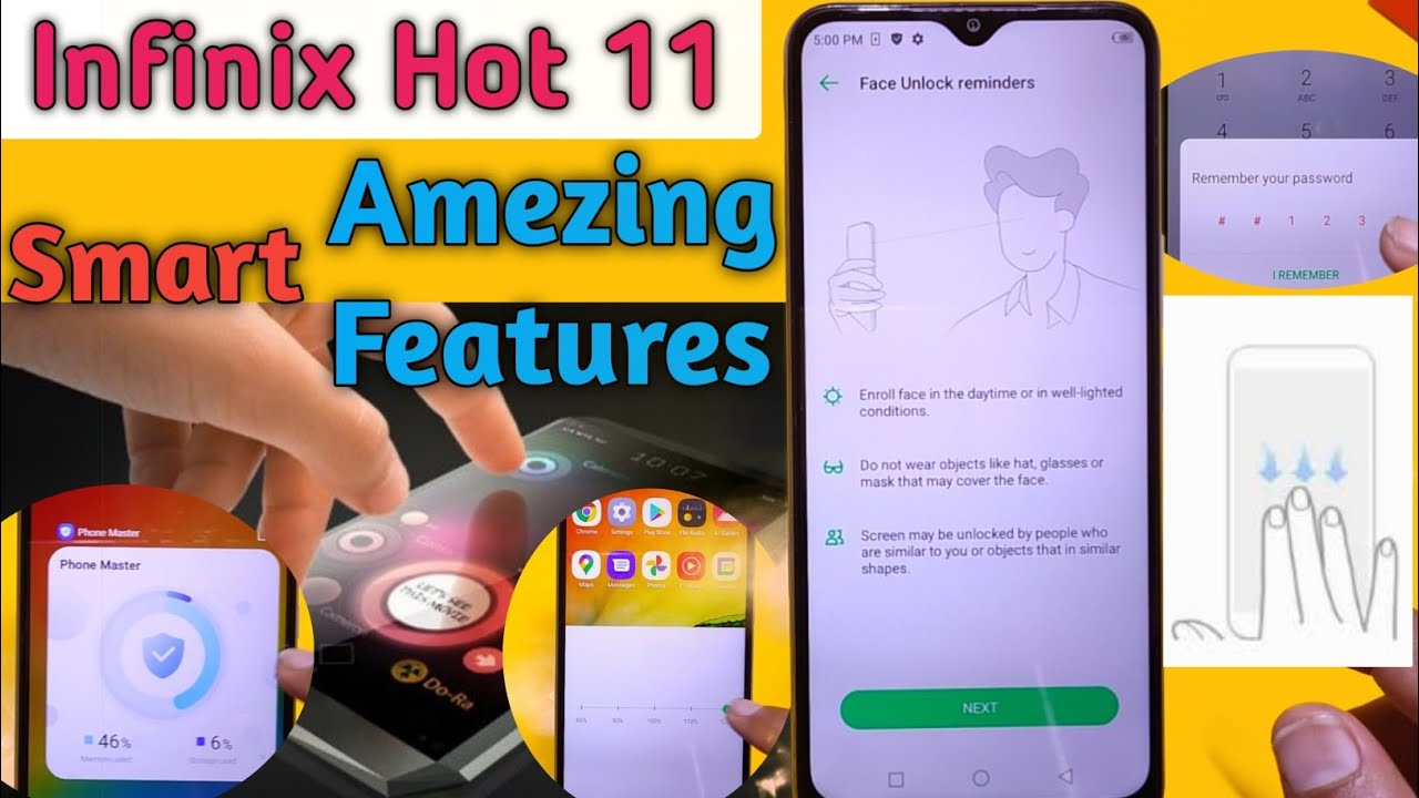 Infinix Hot 11 Smart touch features, Smart wake settings, smart screen on settings, Infinix Hot 11