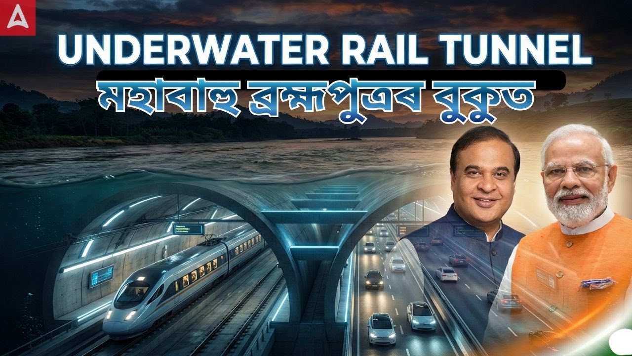 India&rsquo;s First Underwater Rail & Road Tunnel in Assam | Brahmaputra Mega Project 2026