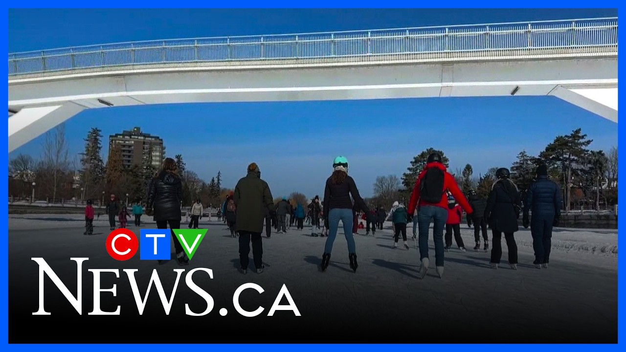 Skaters pack the Rideau Canal Skateway