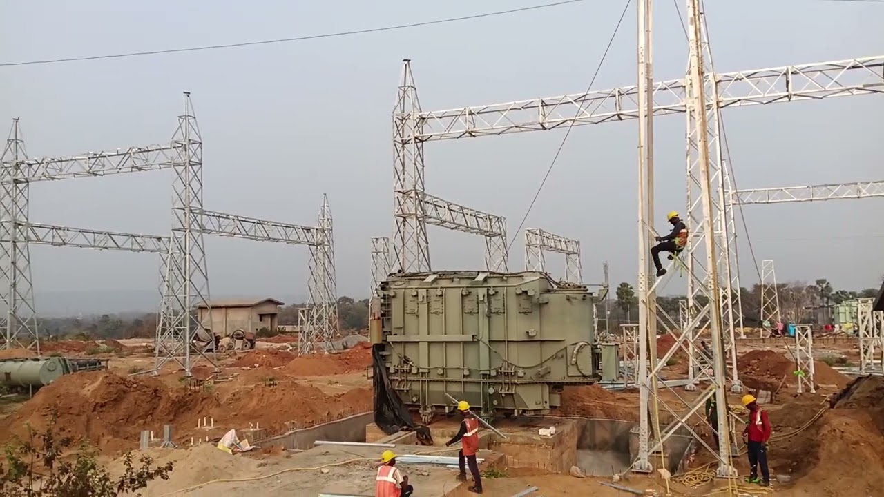 132kv ,80mva PTR ke bagal me BT6 tower erection work isprakar se kiya ja raha hai dekhiye 