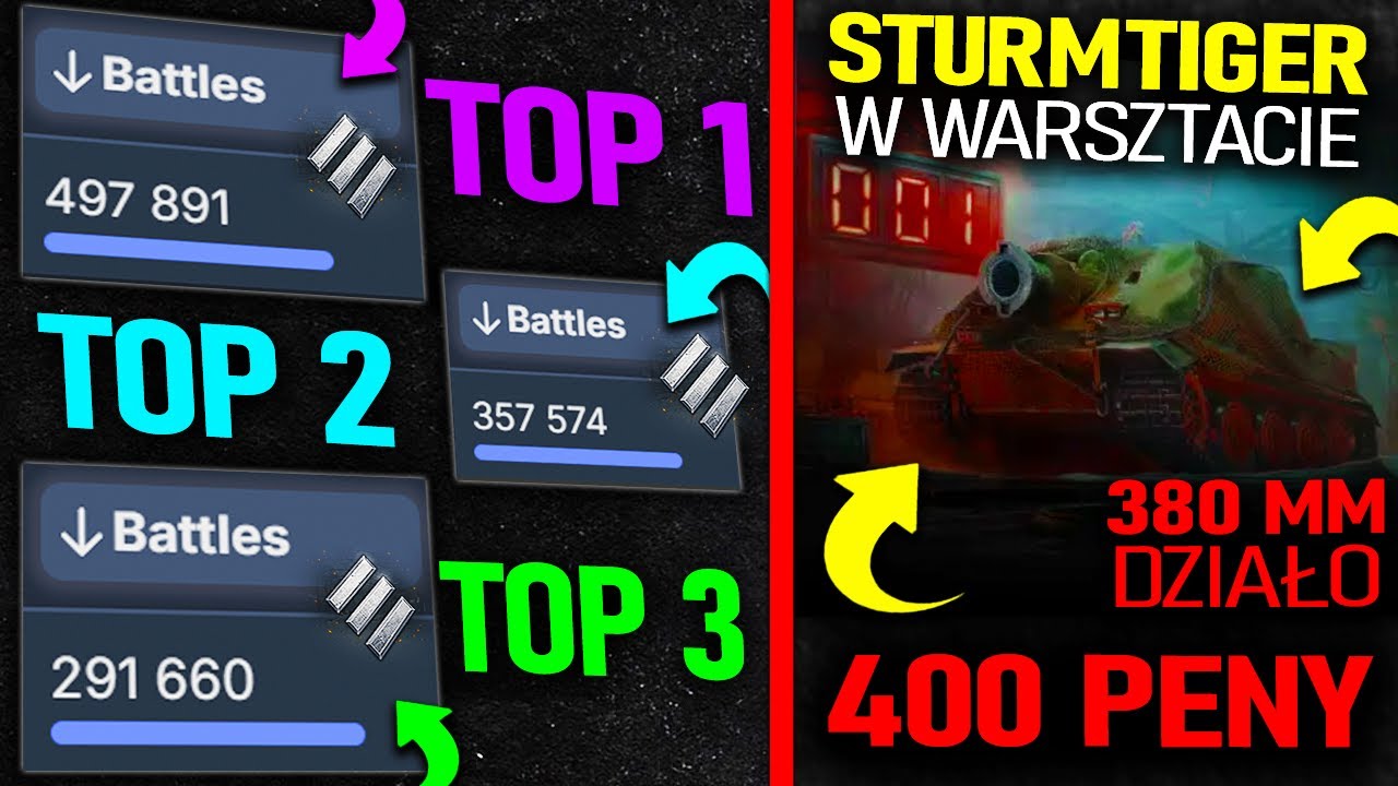 Czołgi ciężkie, którymi gramy NAJWIĘCEJ! | Sturmtiger w warsztacie na Lescie!