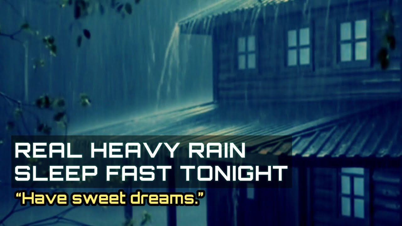 Deep Sleep During a Stormy Night in an Old Cabin with Heavy Rain & Thunder Sounds