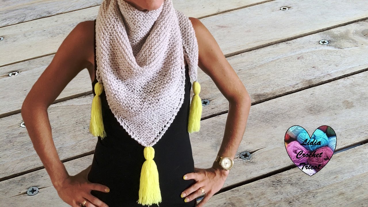 Châle très tendance tricot facile / Chal tejido en dos agujas moderno facil