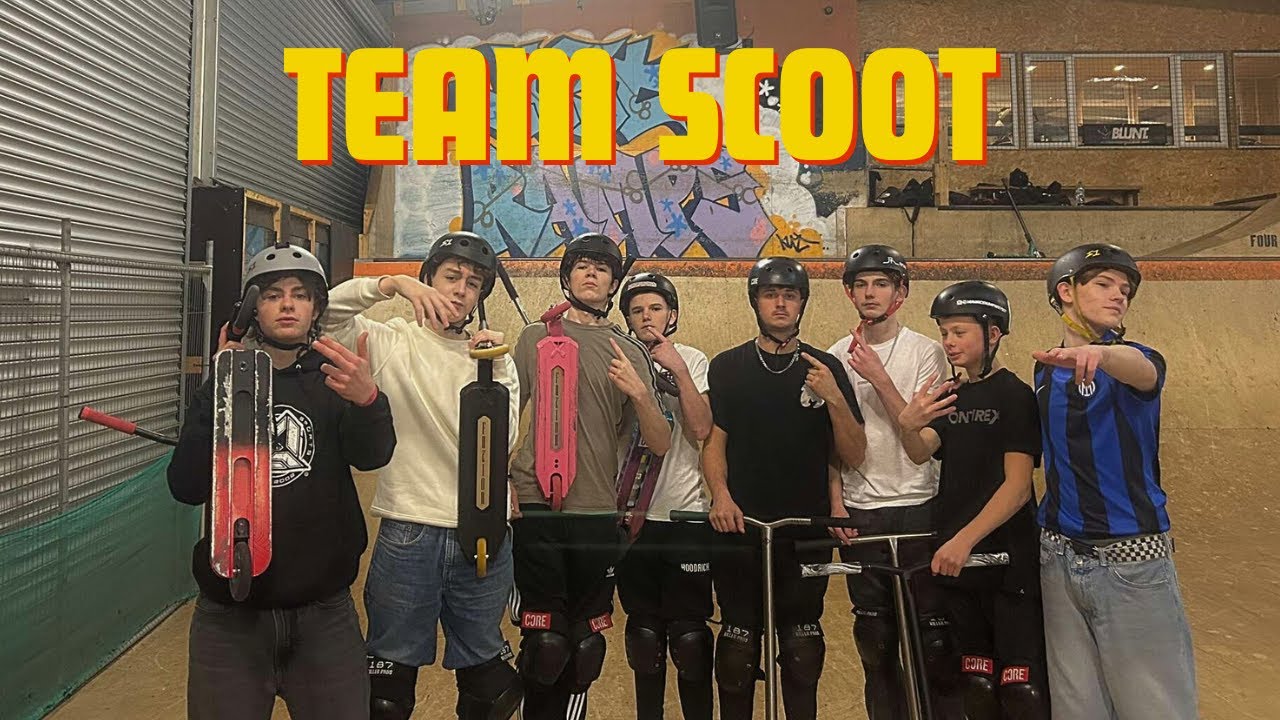 4 WAY TEAM GAME OF SCOOT !!!! (just ramps skatepark)