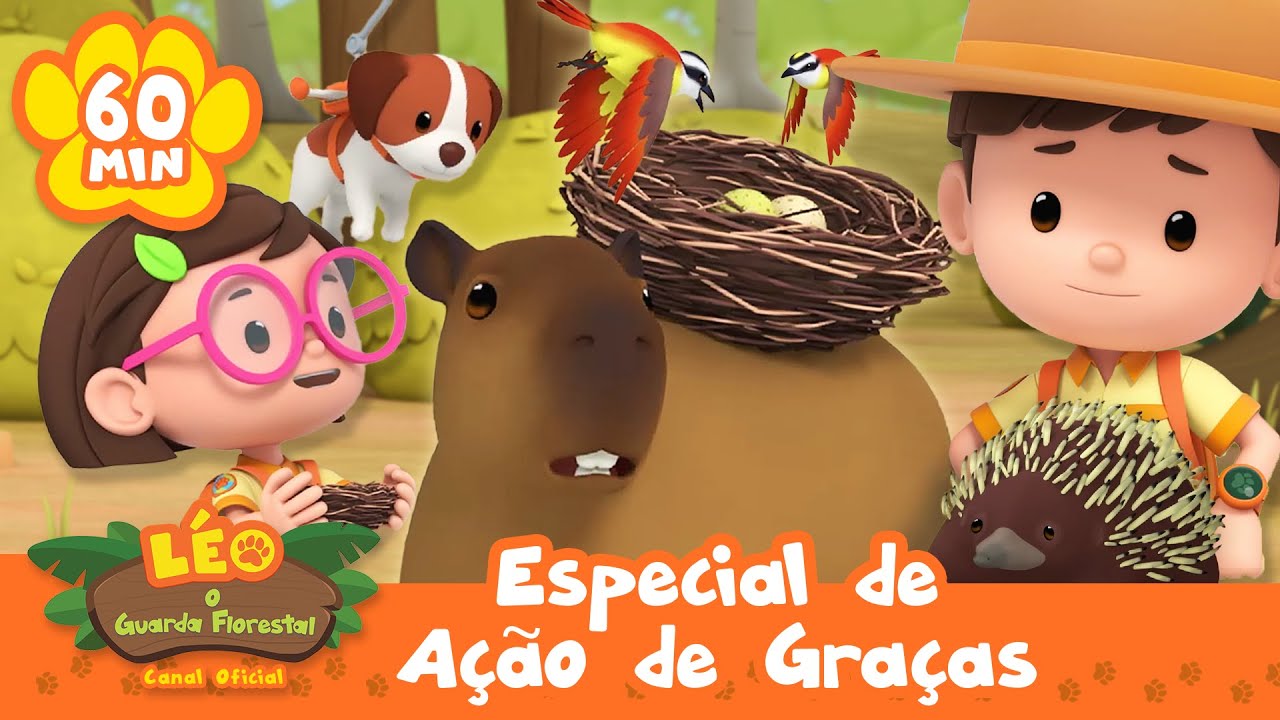 Feriados com quem você ama! 🐻 | ESPECIAL DE AÇÃO DE GRAÇAS! 🦃 | Leo, O Guarda Florestal | Animação