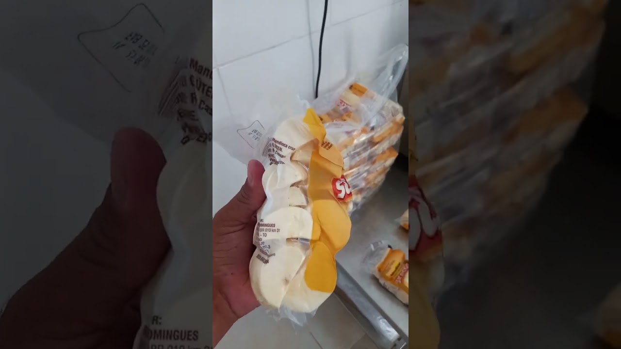 mandioca sucesso, embalada a vácuo