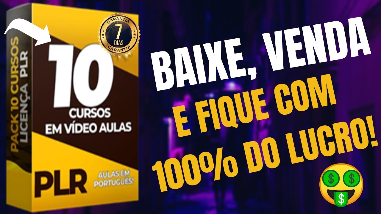 10 Curso PLR em V&iacute;deo Aula em Portugu&ecirc;s com Direito de Revenda