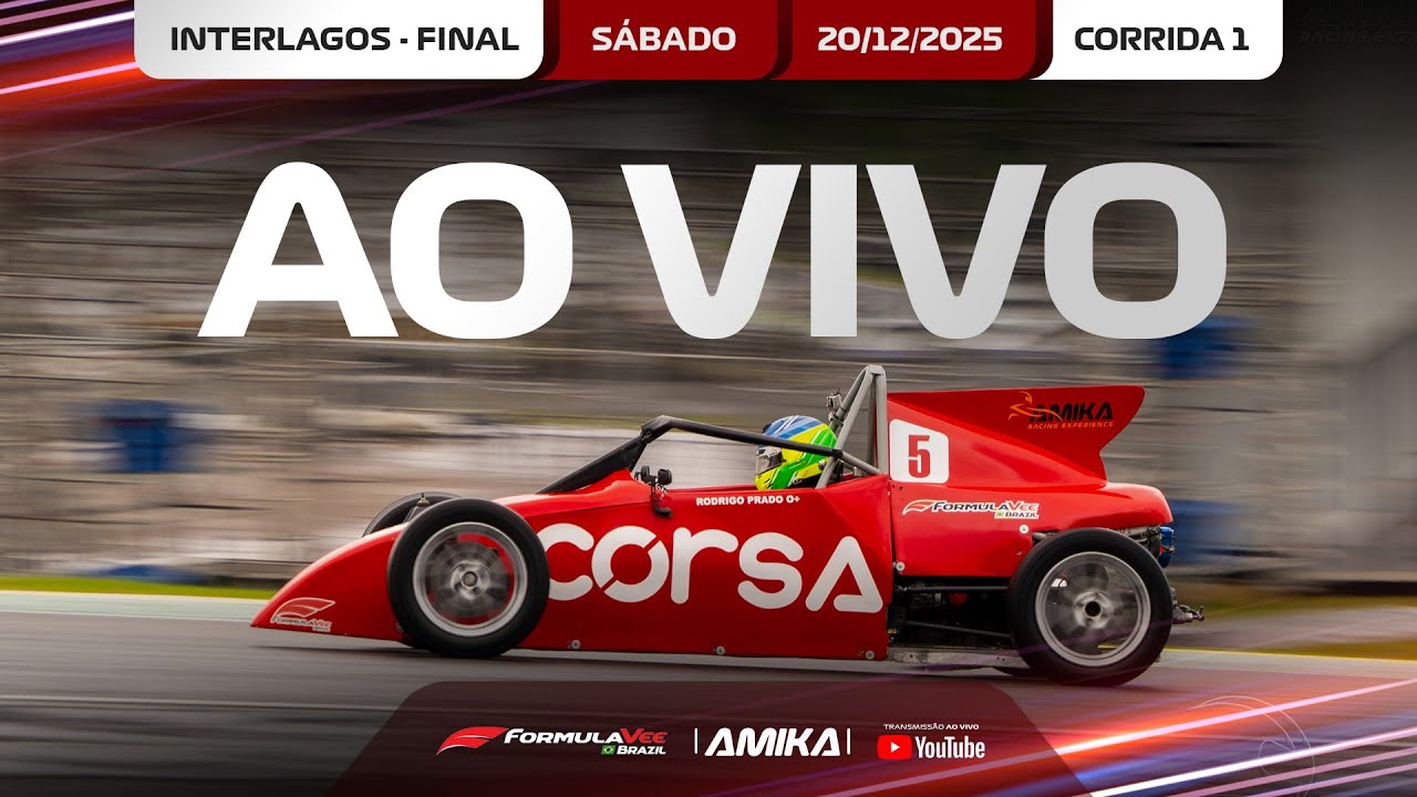 AO VIVO: Super Final 2025 FVee Aut&oacute;dromo de Interlagos - 20/12/2025 - Corrida 1