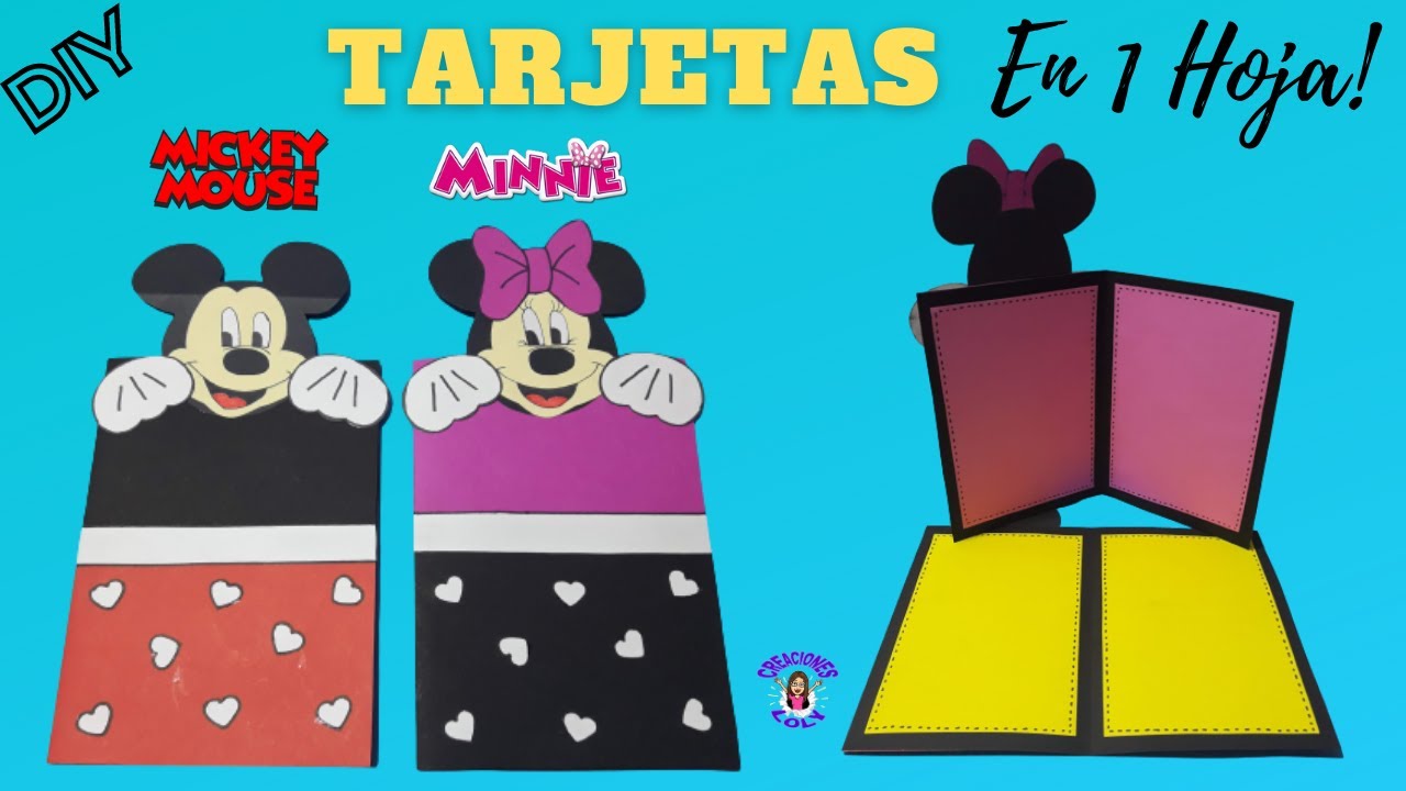 Invitaciones Tarjetas Minnie y Mickey - Creaciones Loly