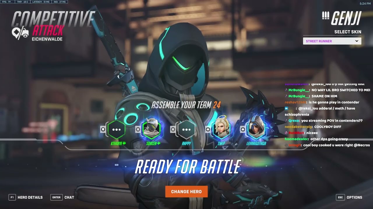 NECROS TOP 500 GENJI GAMEPLAY - OVERWATCH 2 SEASON 4 TOP 500