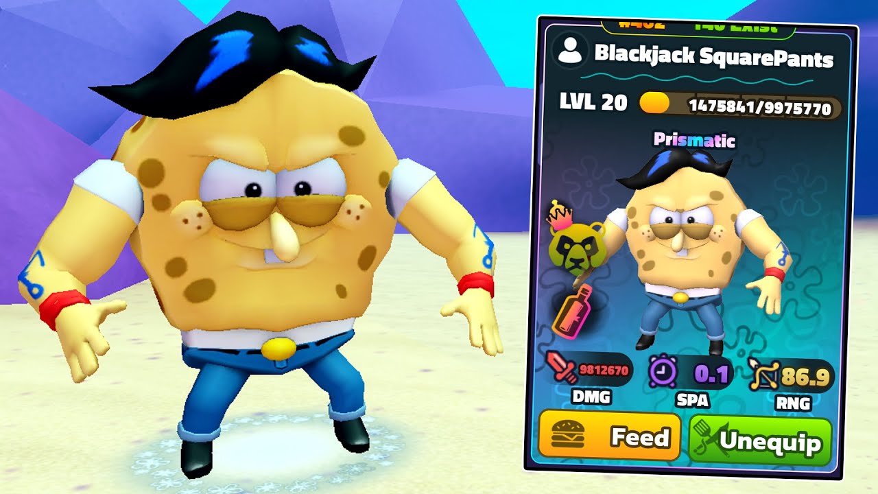 PRISMATIC BLACKJACK SPONGEBOB IS TOO CRAZY... SpongeBob Tower Defense