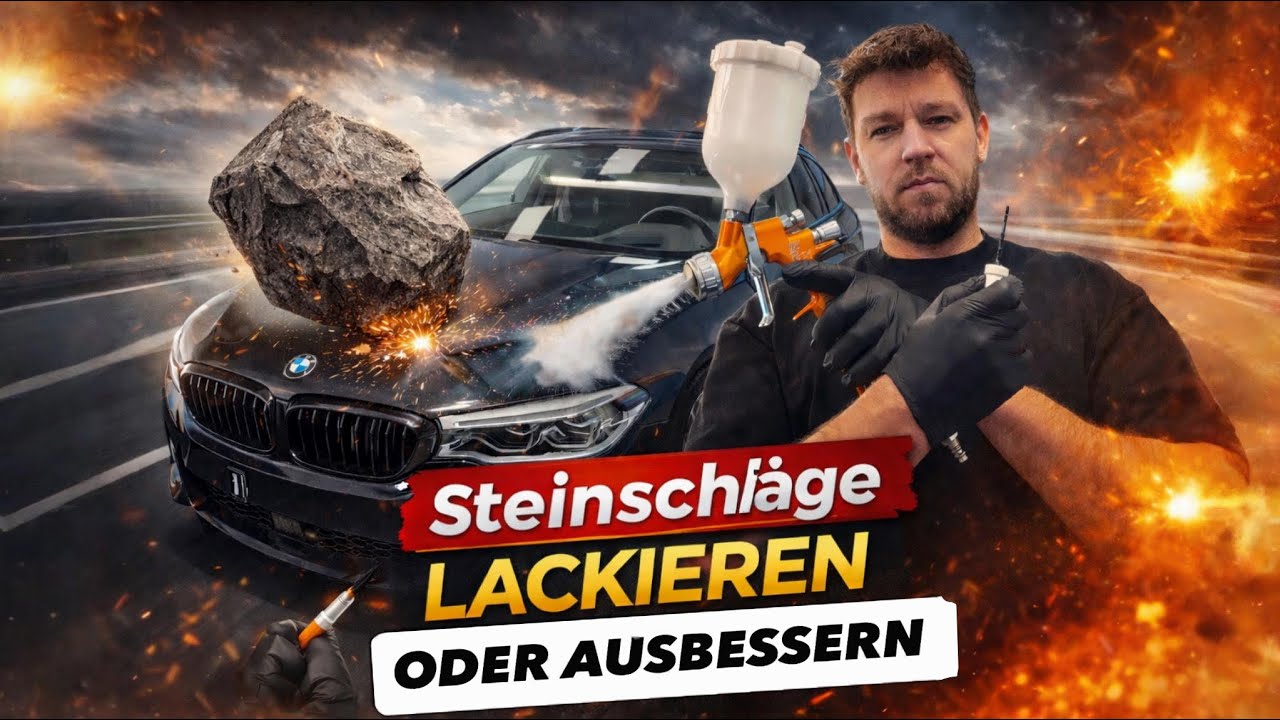 STEINSCHLÄGE Lackieren oder Ausbessern ? BMW 5er Fahrzeug-Aufbereitung vom Profi !