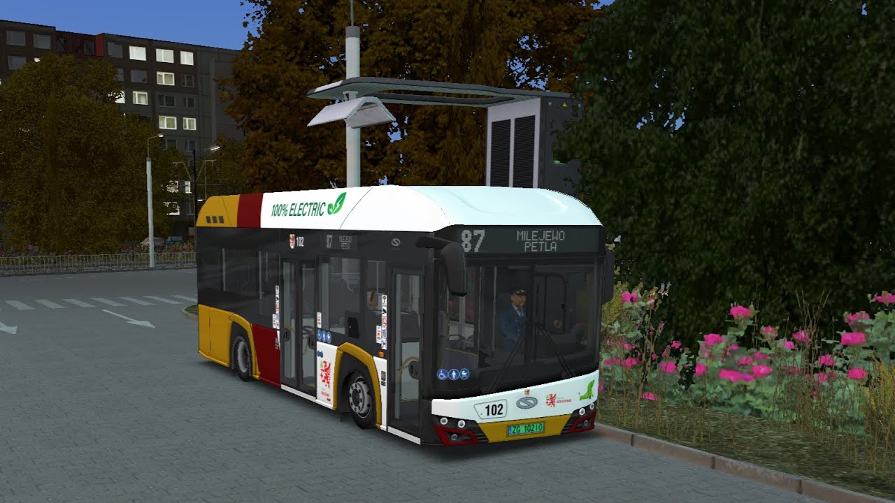 Linia 87 Dworzec PKP - Milejowo Pętla I Golczewo 2.0.3 I Solaris Urbino 9 Electric I OMSI 2