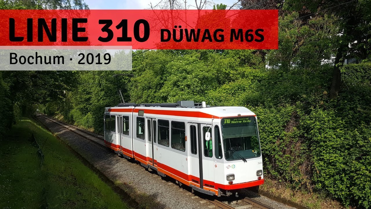 Straßenbahnen in Bochum: Die Linie 310 - Im M-Wagen von Höntrop nach Heven (2019)