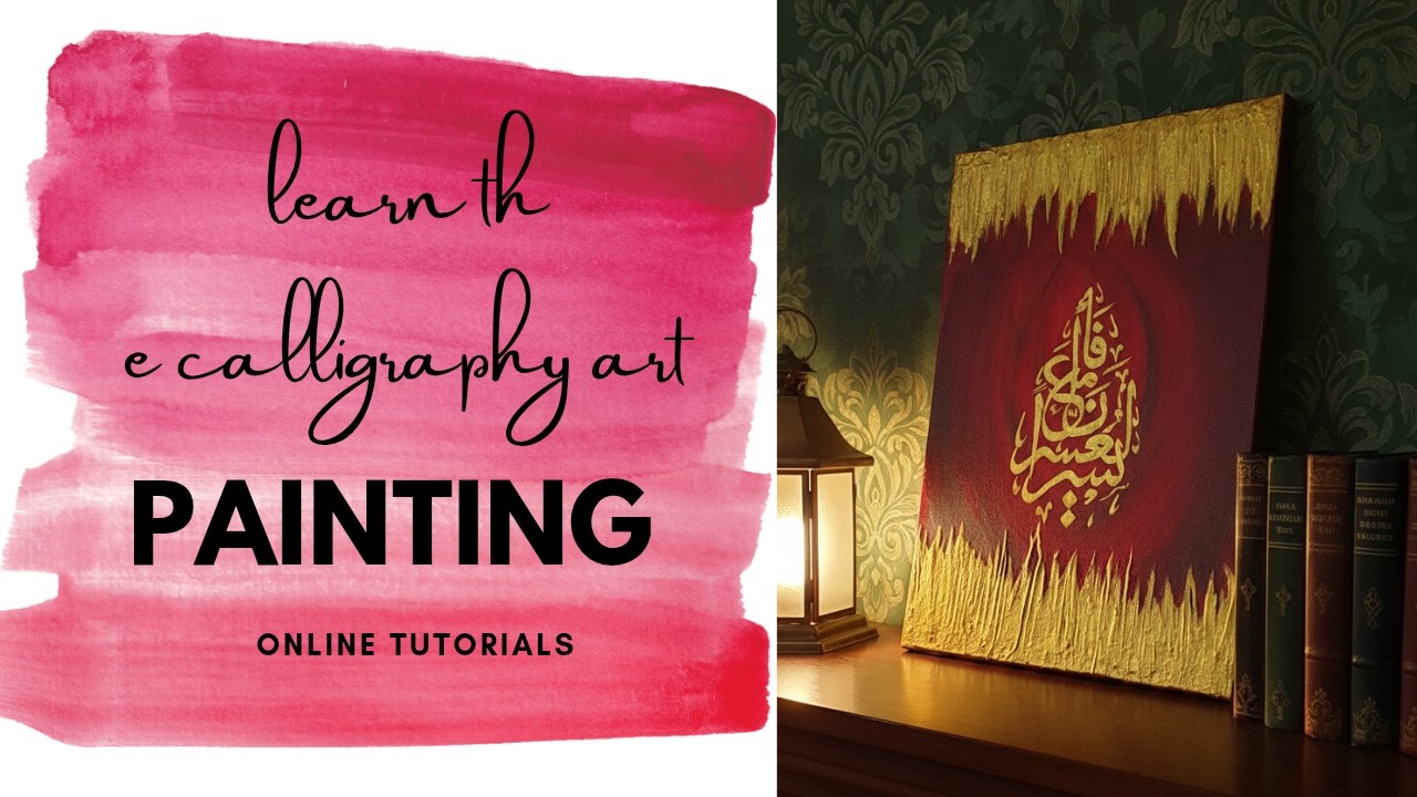  Arabic Calligraphy Masterpiece | easy Arabic calligraphy with texture paste hacks 🎨 ✨️ 