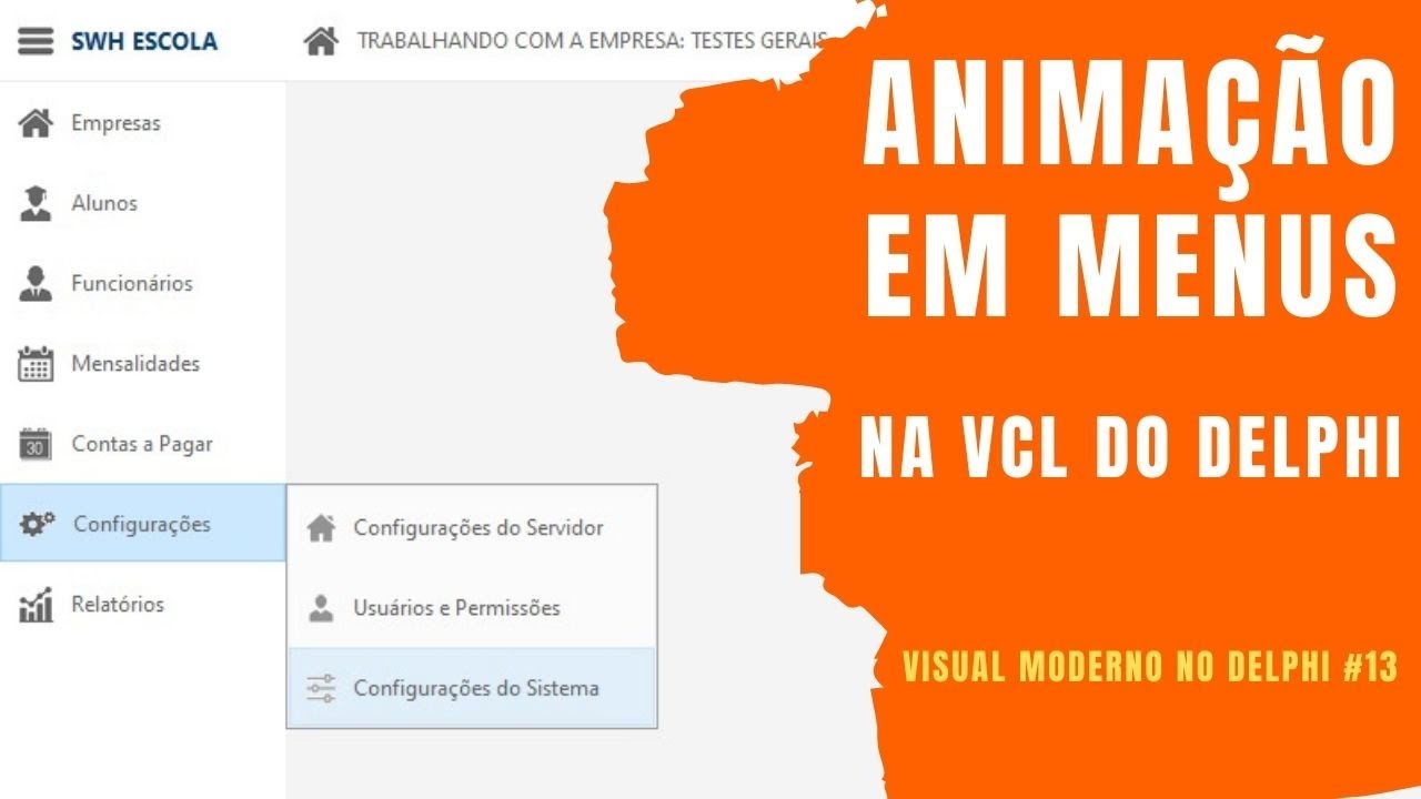 &Eacute; POSSIVEL ANIMAR UM MENU LATERAL RETR&Aacute;TIL NA VCL?  Visual Moderno Delphi #13