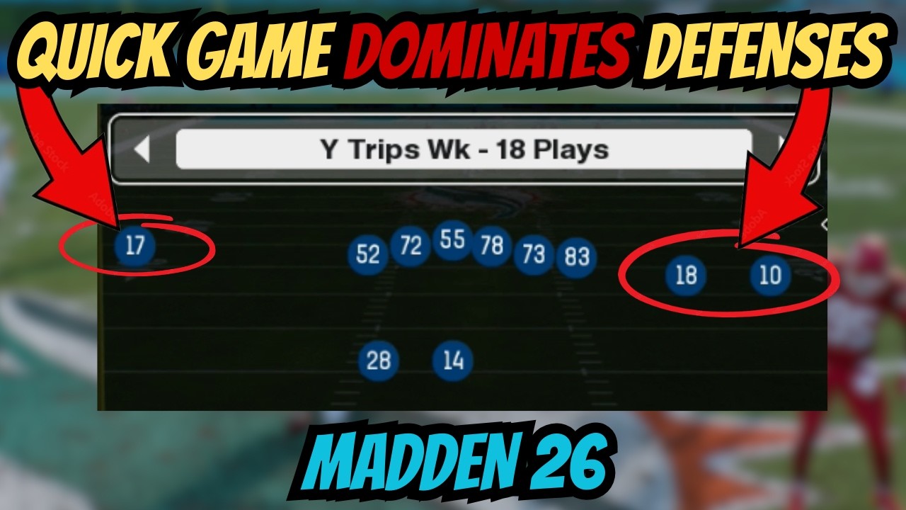 BREAK DEFENSES WITH QUICK PASSES! Gun Y Trips Wk Mini Scheme | Madden 26 Tips & Tricks