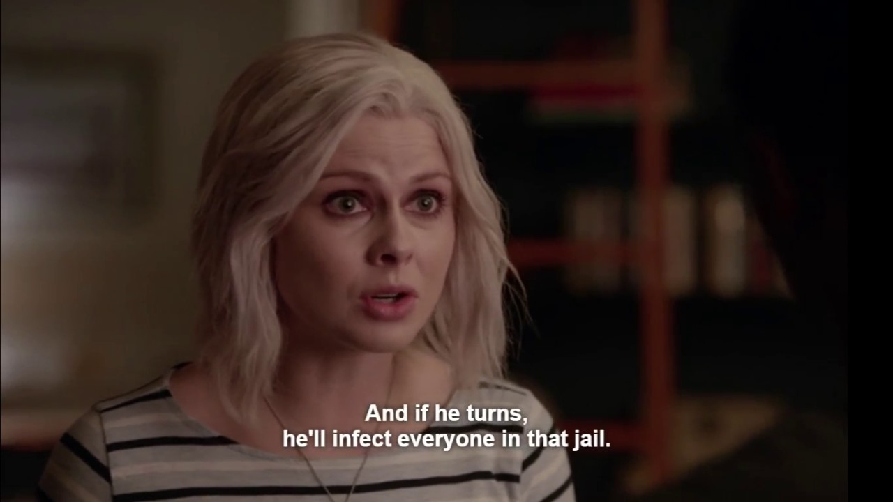 DON'T PLAY WITH KNIVES KIDS! Liv gets Clive to believe in zombies (iZombie, S2:E18)