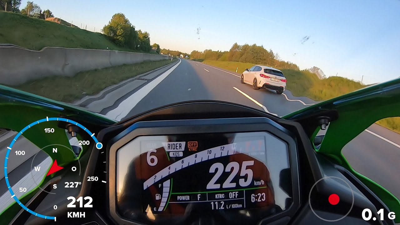 Kawasaki Ninja ZX-4RR (2025) GPS Beschleunigung 0-Topspeed
