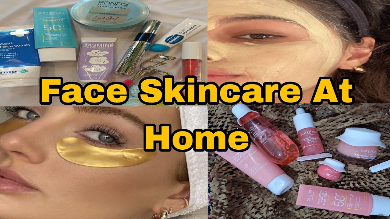 Face cleanup at home | 10 steps skincare | Korean glowing and glass skin
