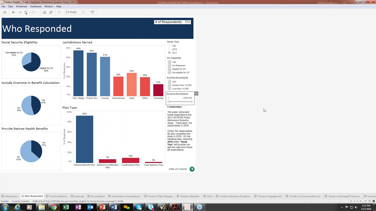 NCPERS Webinar: 2017 Public Retirement Systems Survey & its dashboard