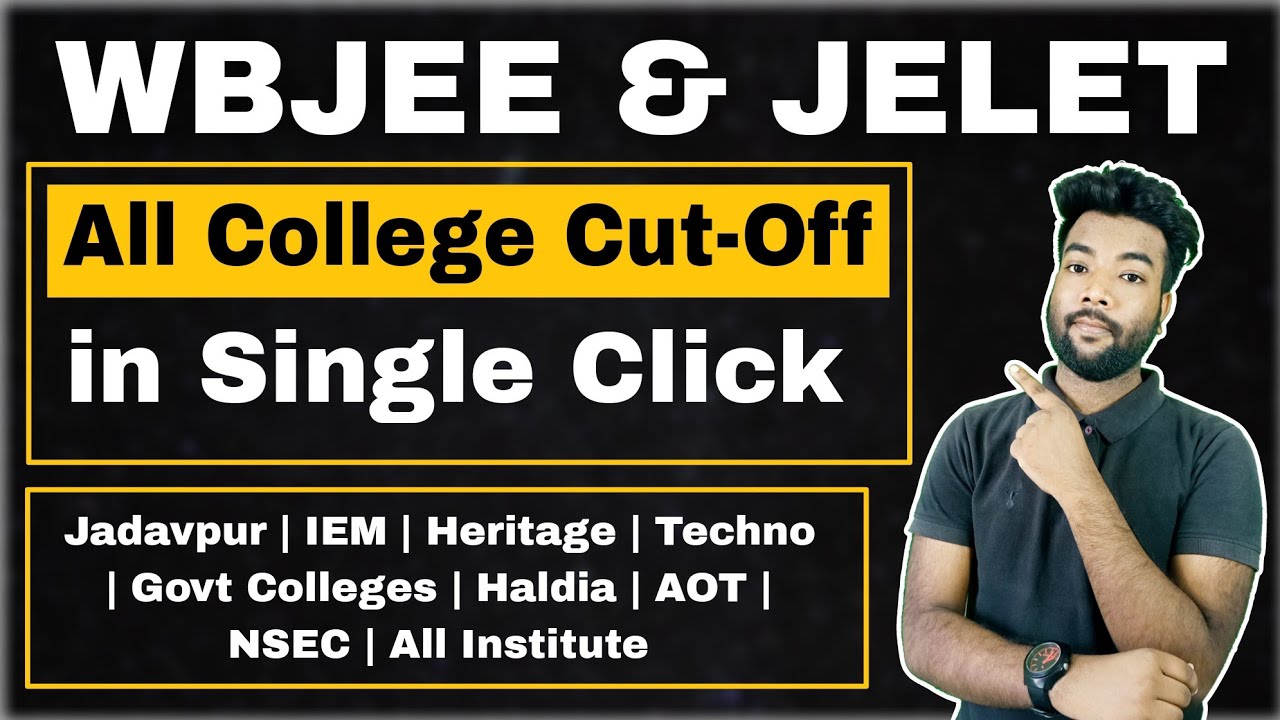 WBJEE & JELET 2023 All Colleges Cut-Off List | B.Tech All Colleges Cut-Off List in a Single Click.